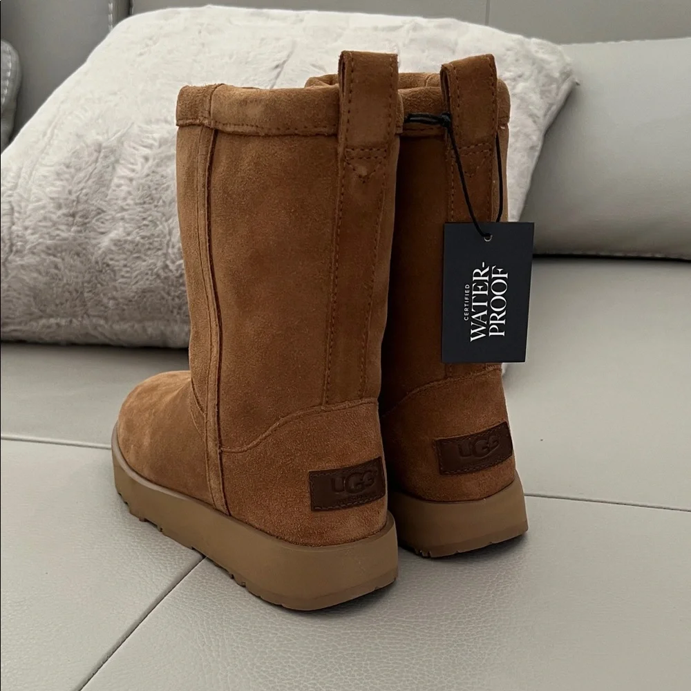 NWT - UGG Classic Short Waterproof Boots - Chestnut - Picture 5 of 8